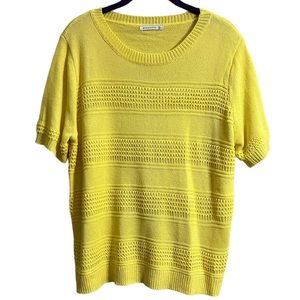 Staccato Bright Yellow Lightweight Short Sleeve Sweater